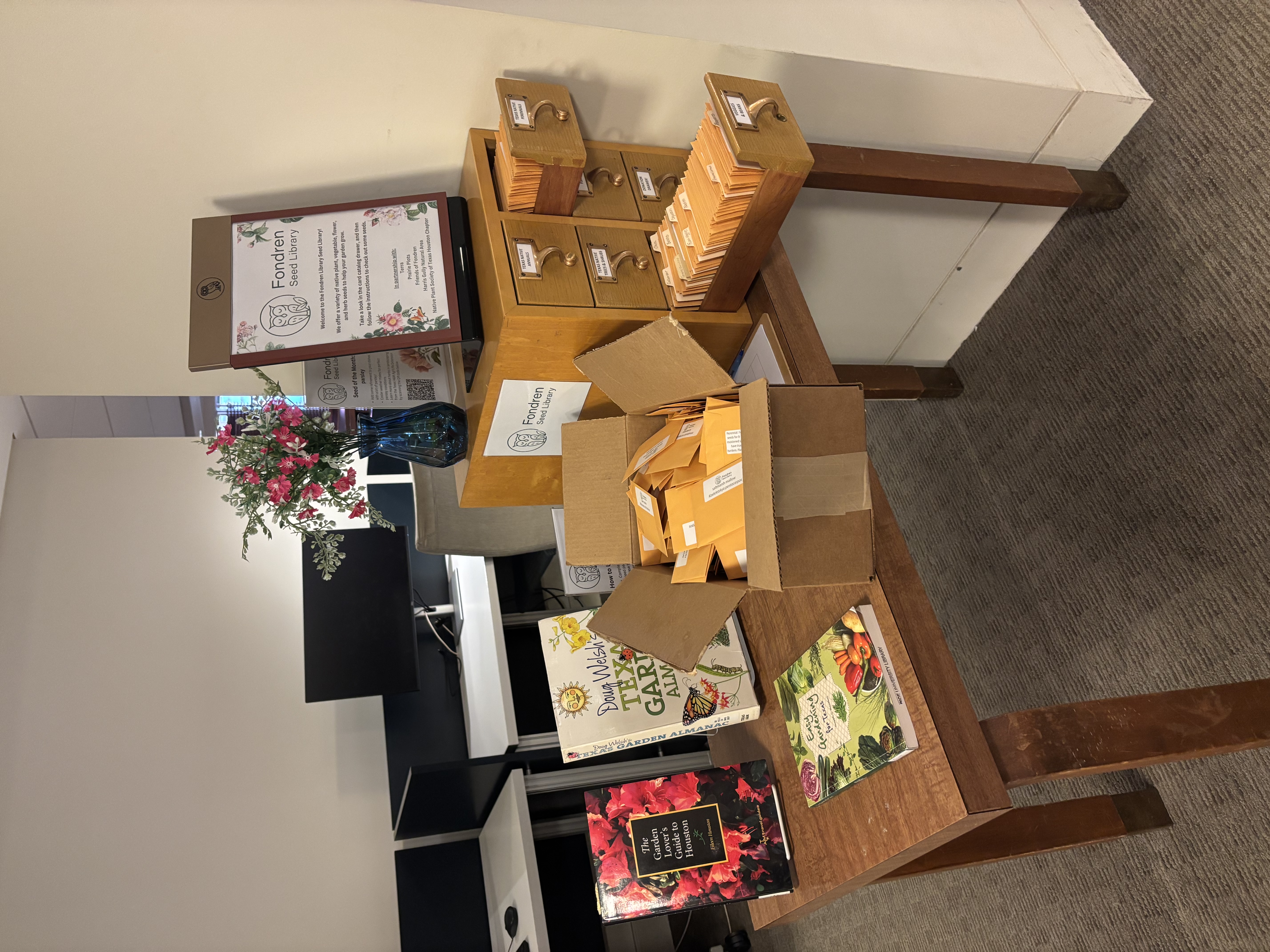 seed library with card catalog