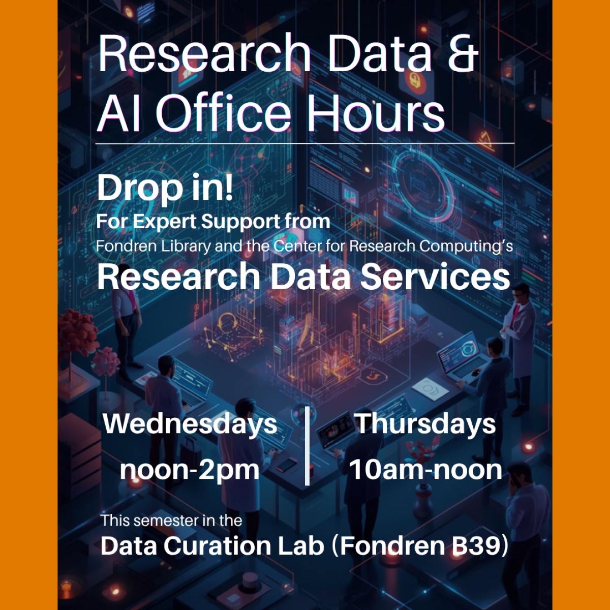 Research Data & AI Office Hours flyer