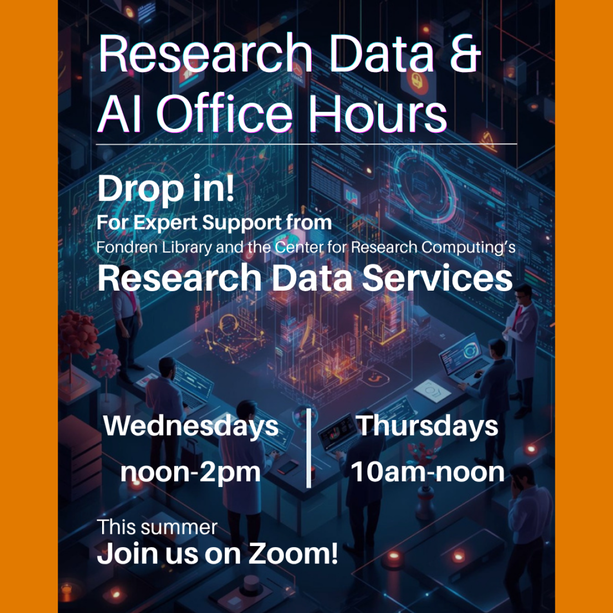 Research Data & AI Office Hours flyer